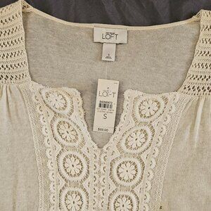 shirts women Ann Taylor LOFT tops small new baby doll boho